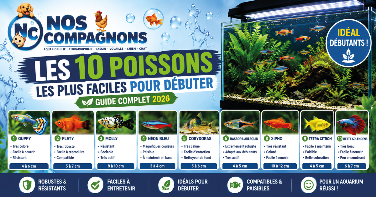 Les 10 poissons les plus faciles pour débuter en aquarium