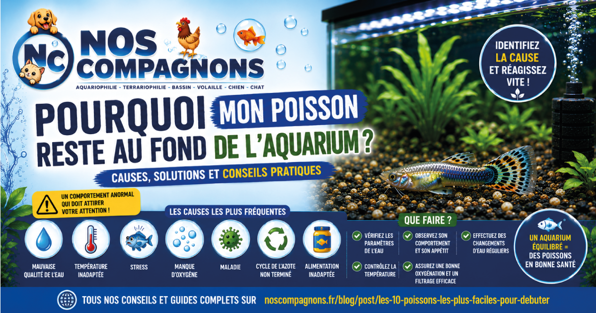 Pourquoi mon poisson reste au fond de l'aquarium ?